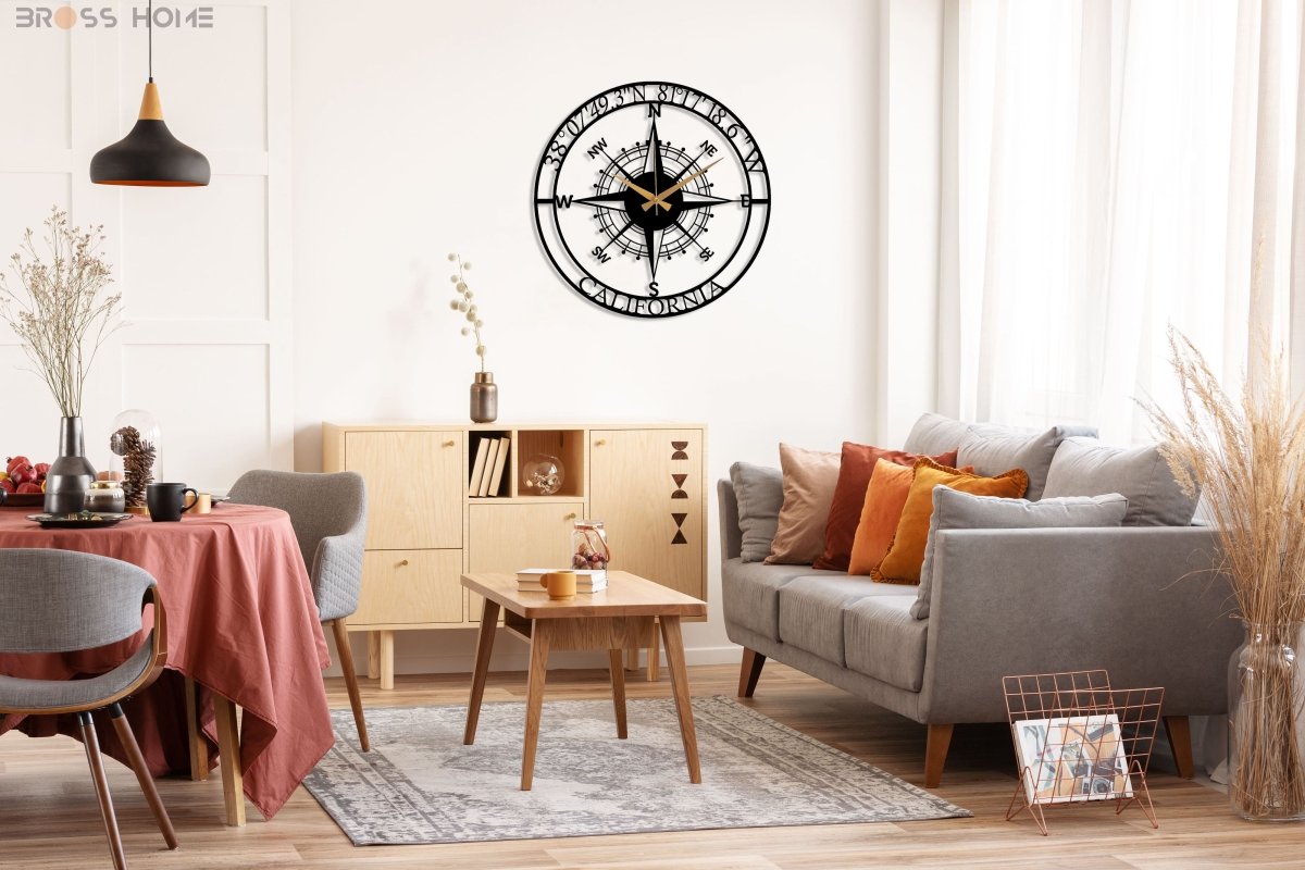 Customized Metal Compass Wall Clock - Image 5
