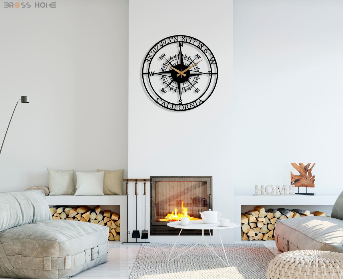Customized Metal Compass Wall Clock - Image 2