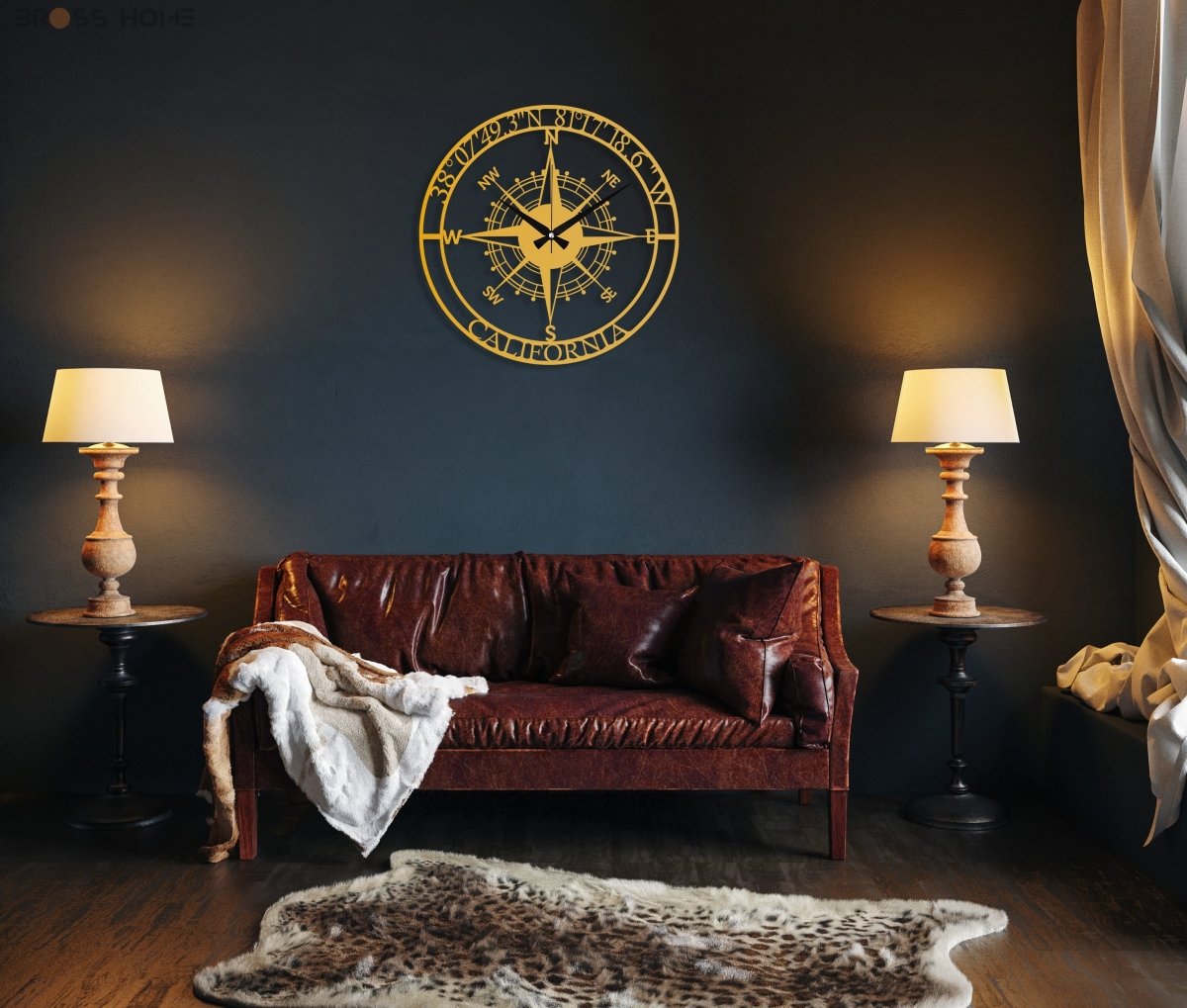 Customized Metal Compass Wall Clock - Image 4