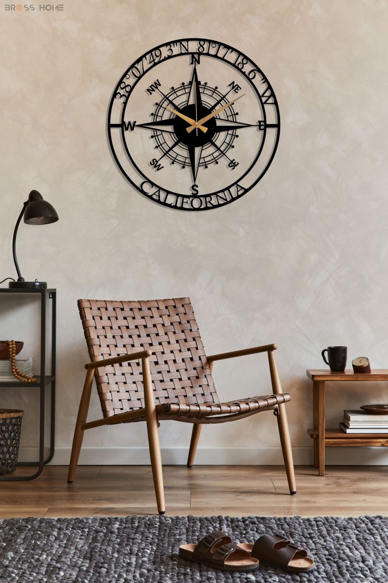 Customized Metal Compass Wall Clock - Image 3