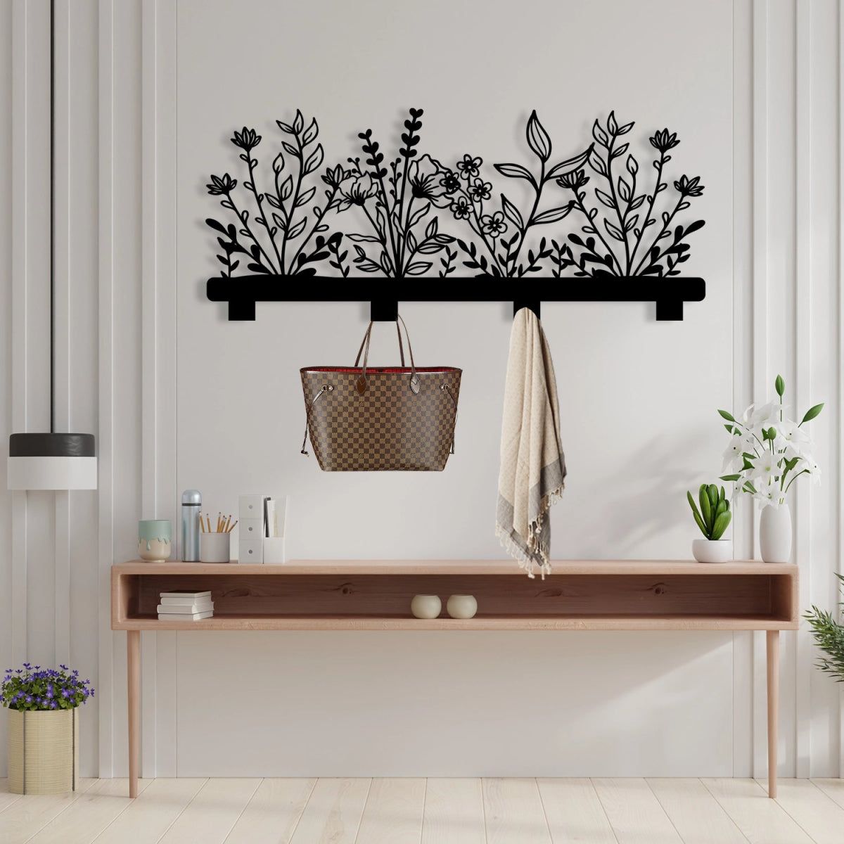 Floral Elegance Metal Wall Organizer - Image 6