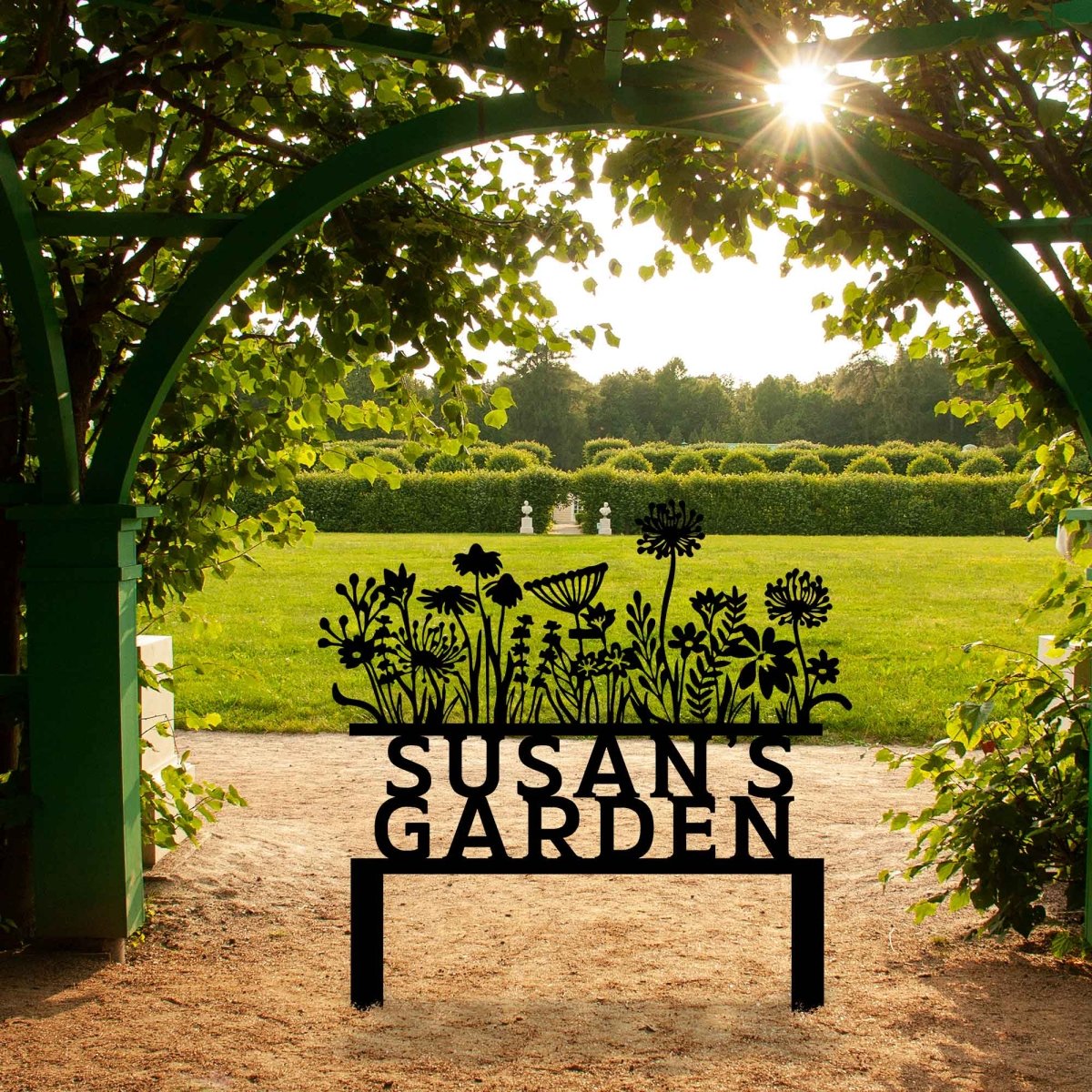 Flowery Custom Stake Metal Garden Sign - Image 4