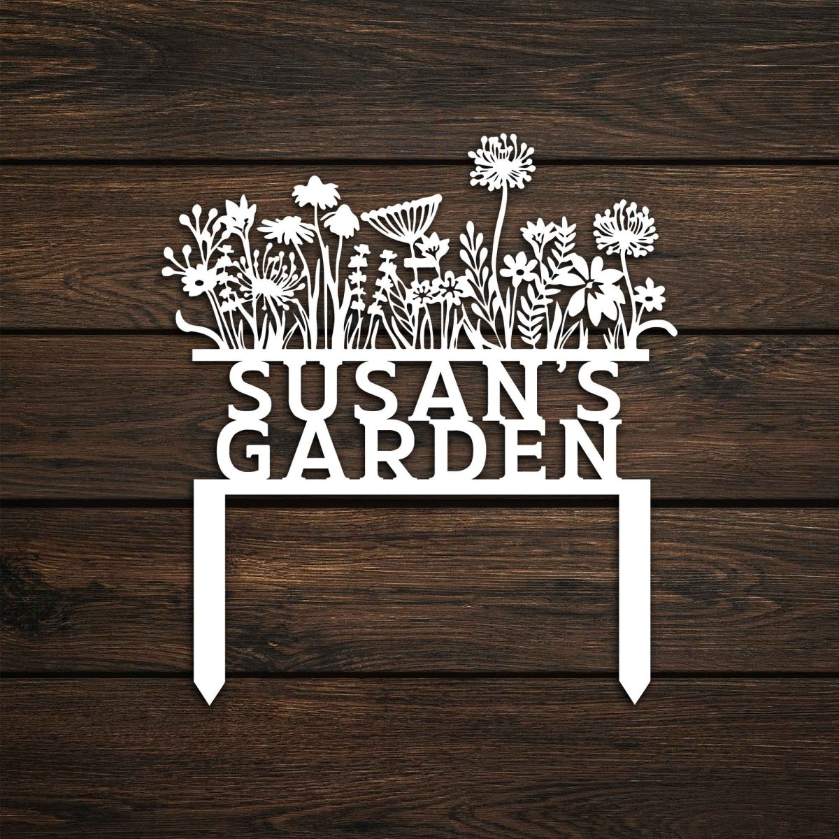 Flowery Custom Stake Metal Garden Sign - Image 9