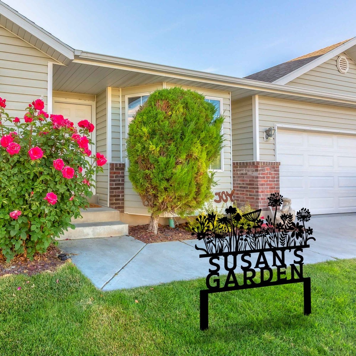 Flowery Custom Stake Metal Garden Sign - Image 5