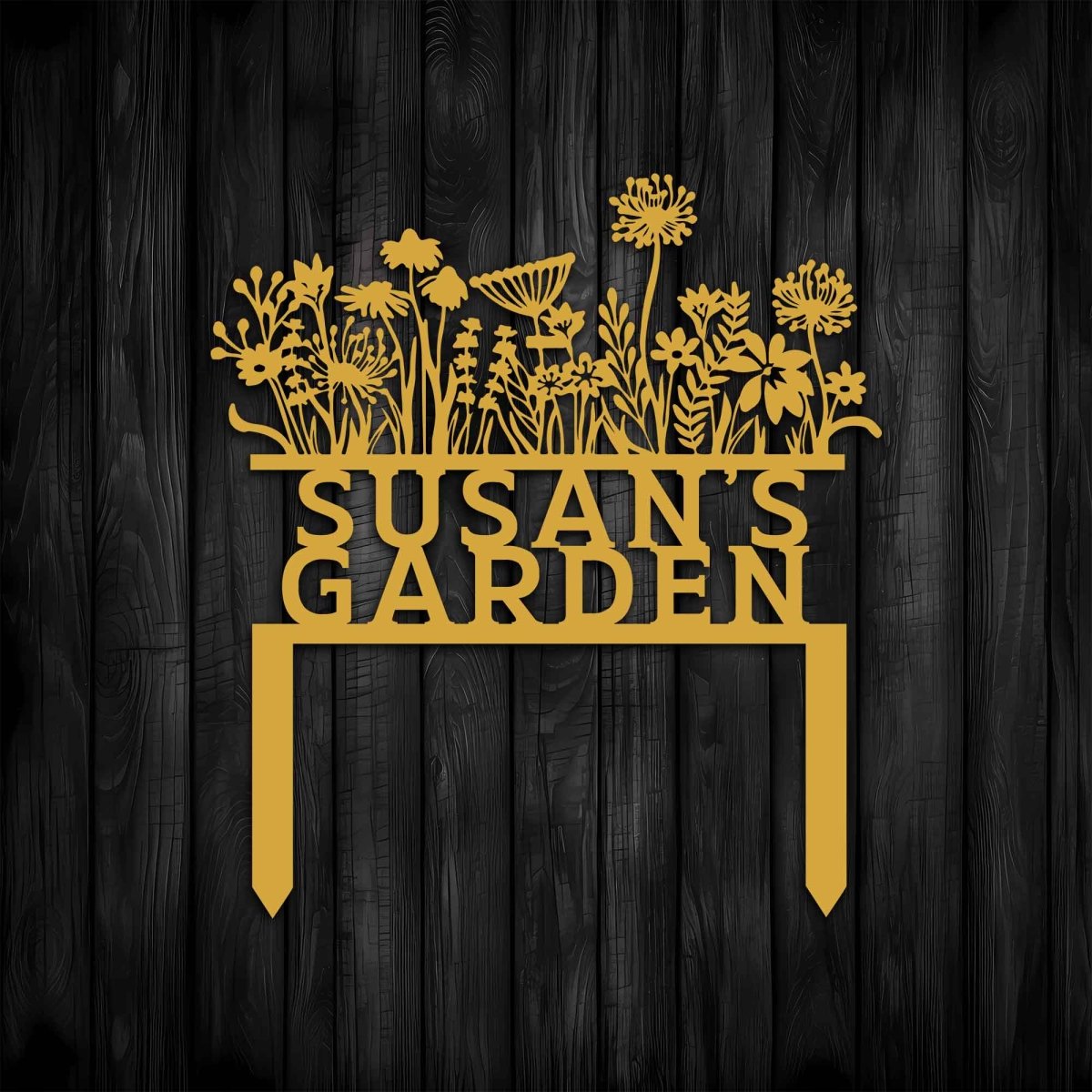 Flowery Custom Stake Metal Garden Sign - Image 7
