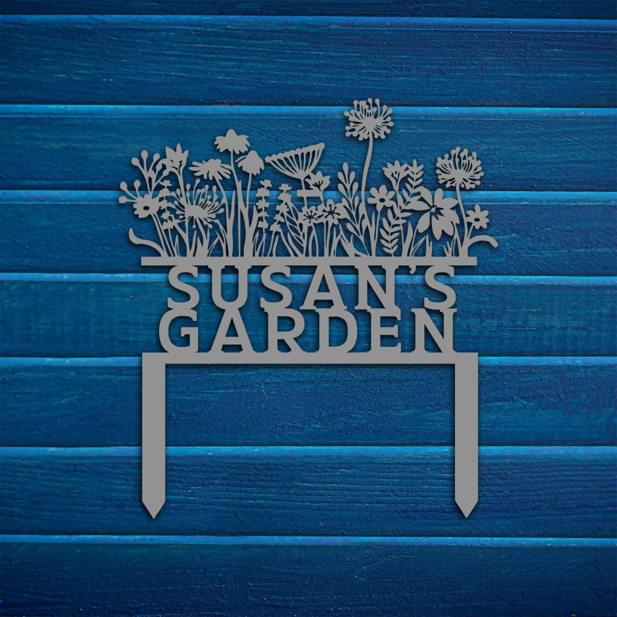 Flowery Custom Stake Metal Garden Sign - Image 8