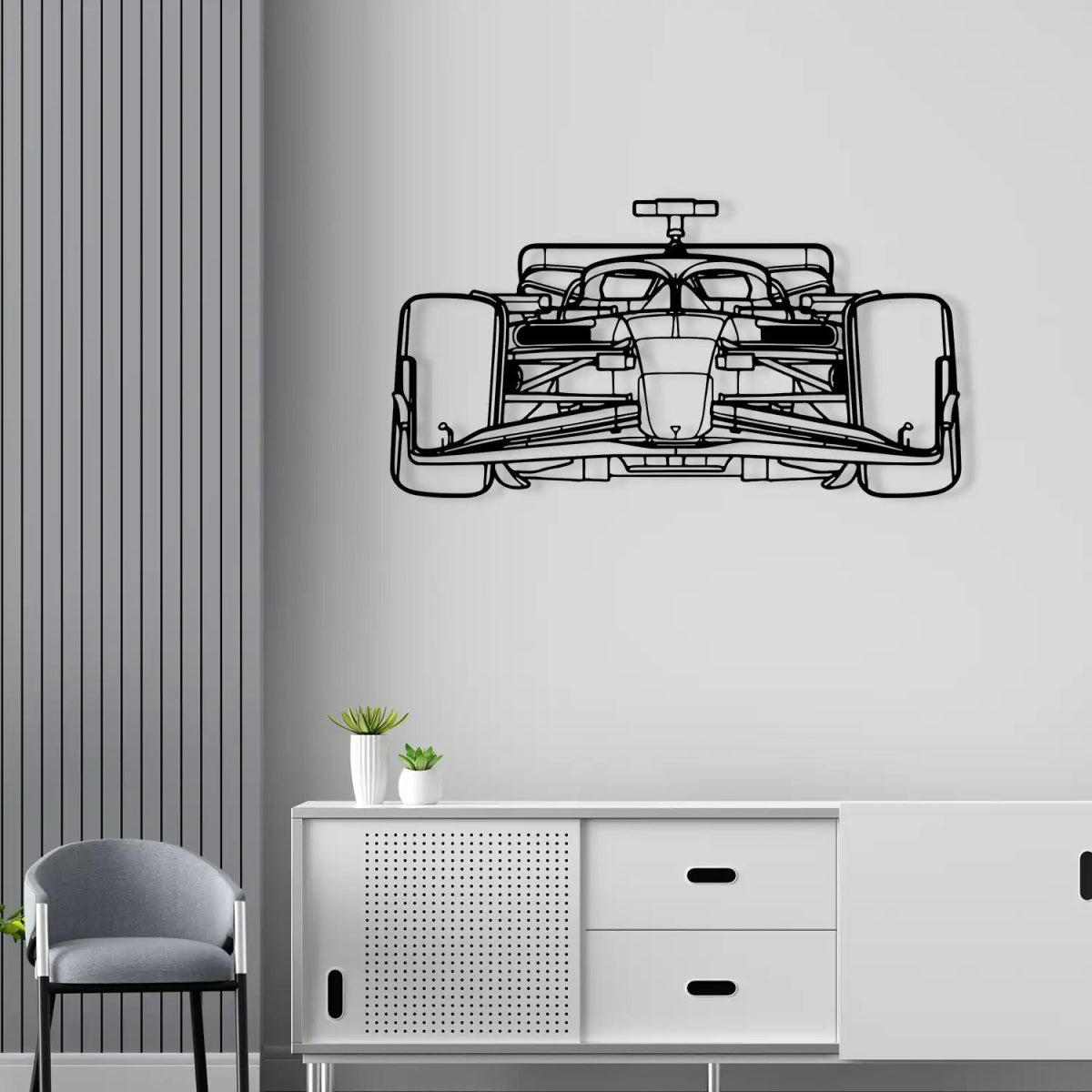 Formula 1 Silhouette Metal Wall Decor - Image 2