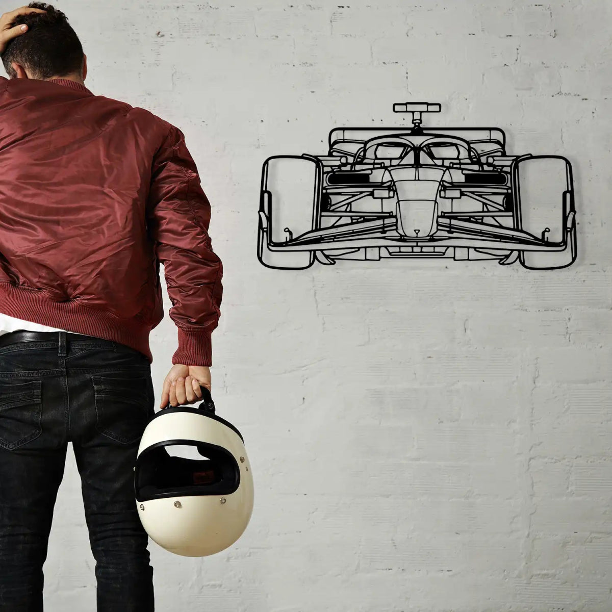 Formula 1 Silhouette Metal Wall Decor - Image 3