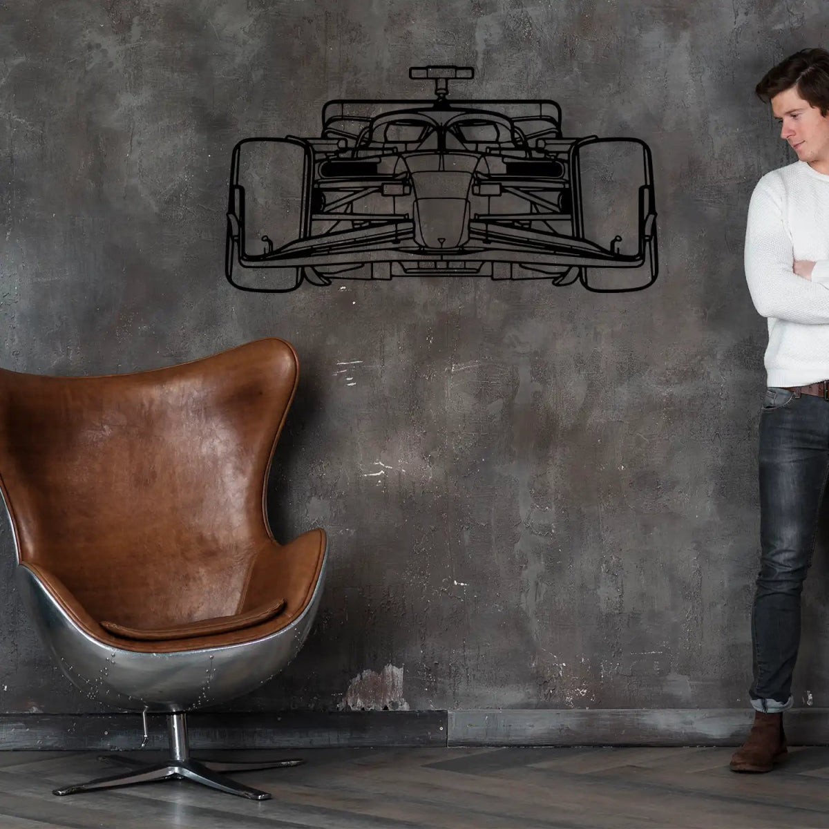 Formula 1 Silhouette Metal Wall Decor - Image 4