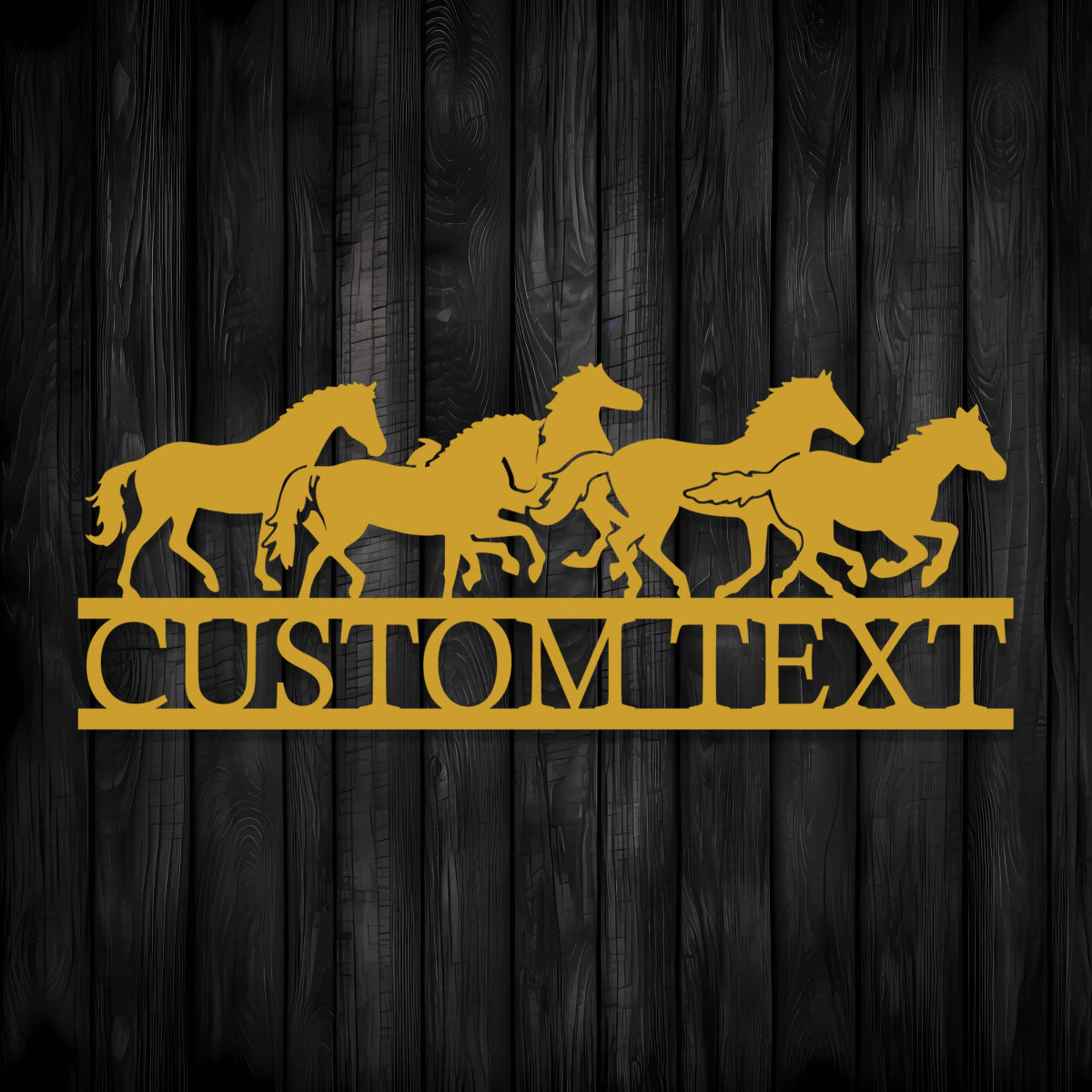 Galloping Horses Custom Metal Garden Sign Decor - Image 7