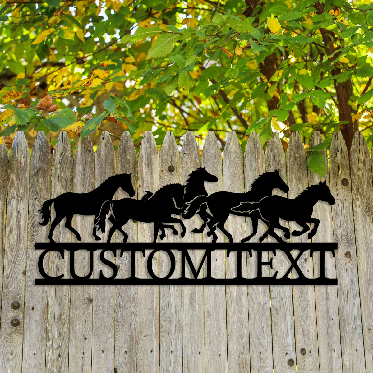 Galloping Horses Custom Metal Garden Sign Decor - Image 6