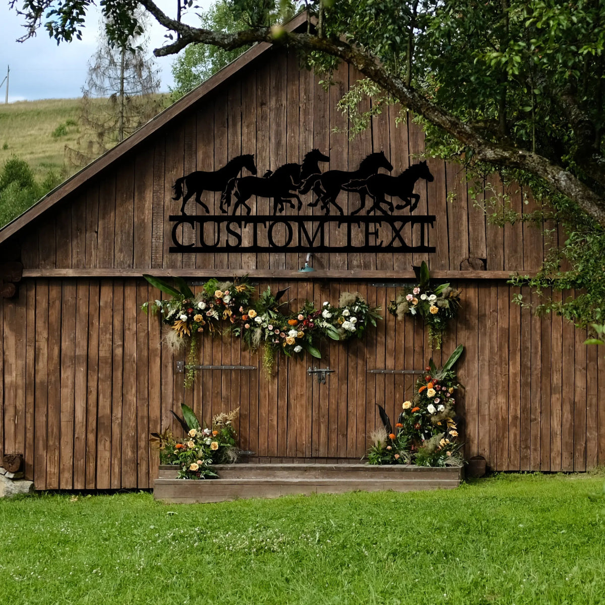 Galloping Horses Custom Metal Garden Sign Decor - Image 5