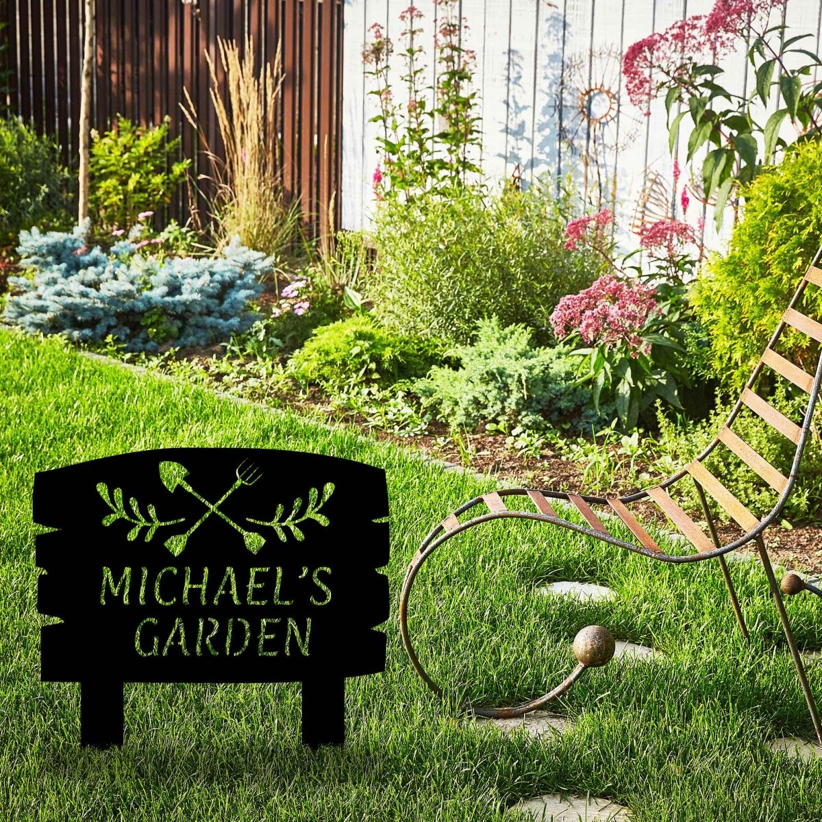 Garden Tools Custom Stake Metal Garden Sign - Image 2