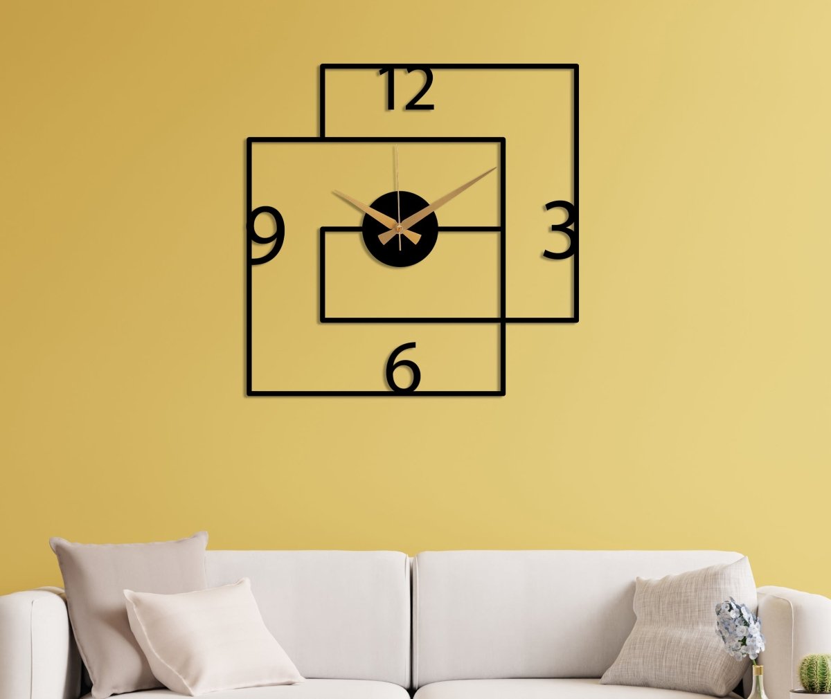 Geometric Metal Wall Clock - Image 6