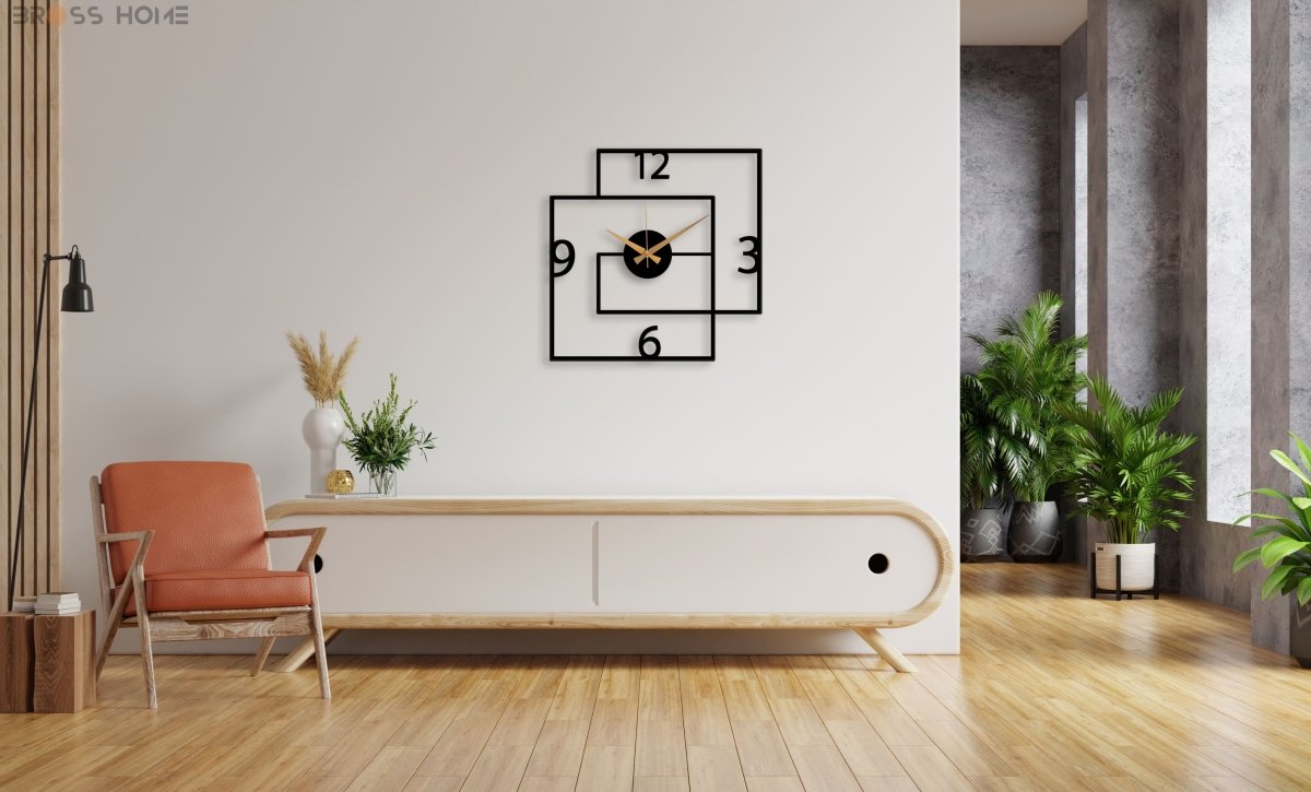 Geometric Metal Wall Clock - Image 4