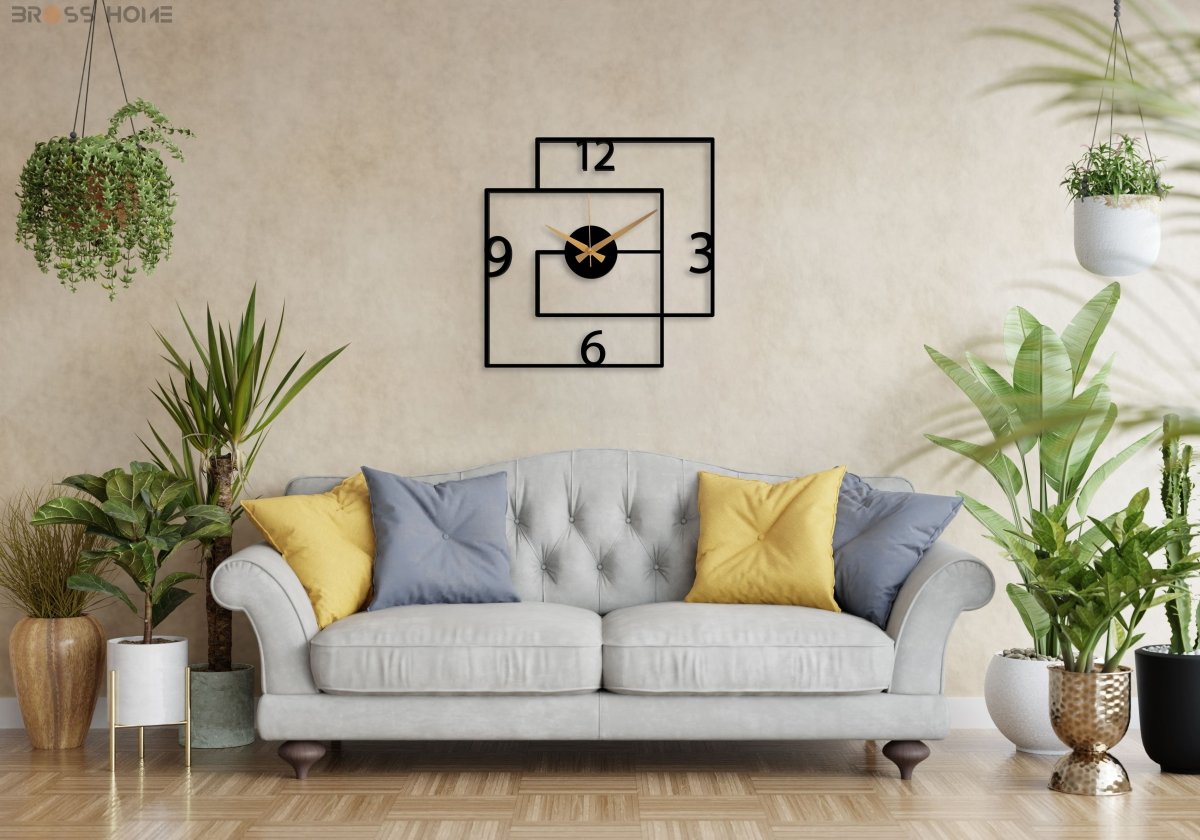 Geometric Metal Wall Clock - Image 7