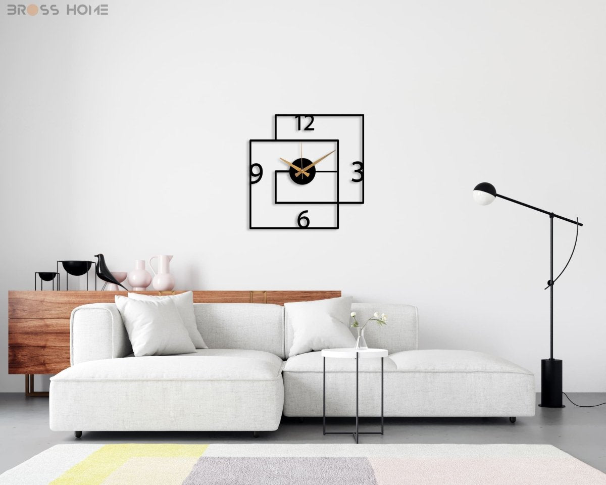 Geometric Metal Wall Clock