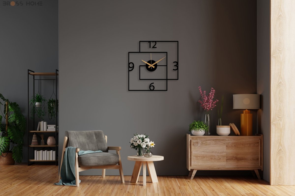 Geometric Metal Wall Clock - Image 5