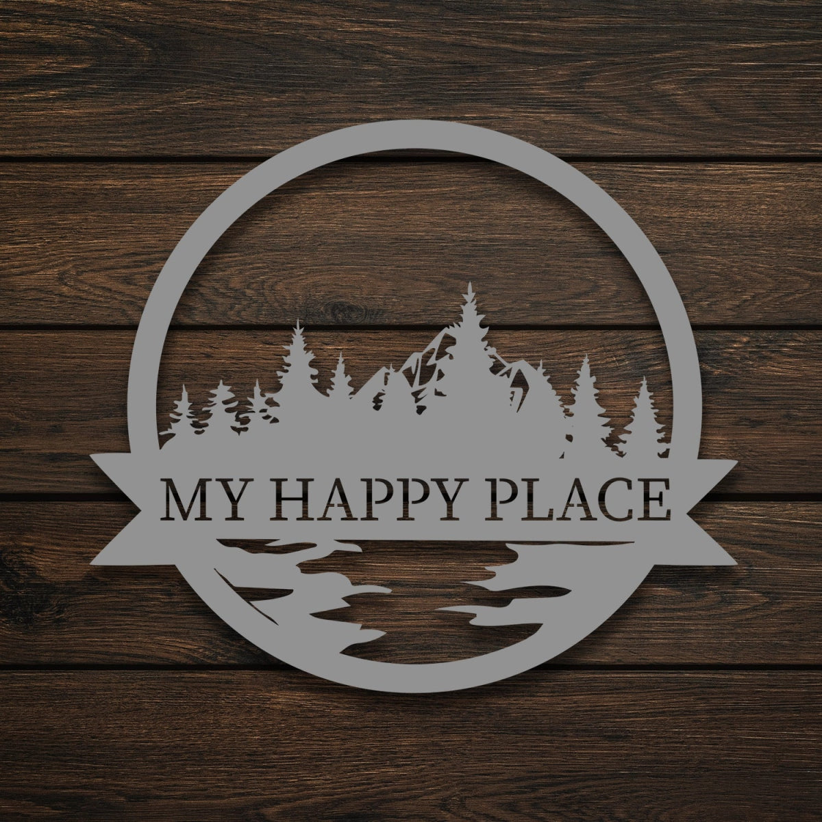 Happy Place Metal Garden Sign Decor - Image 8