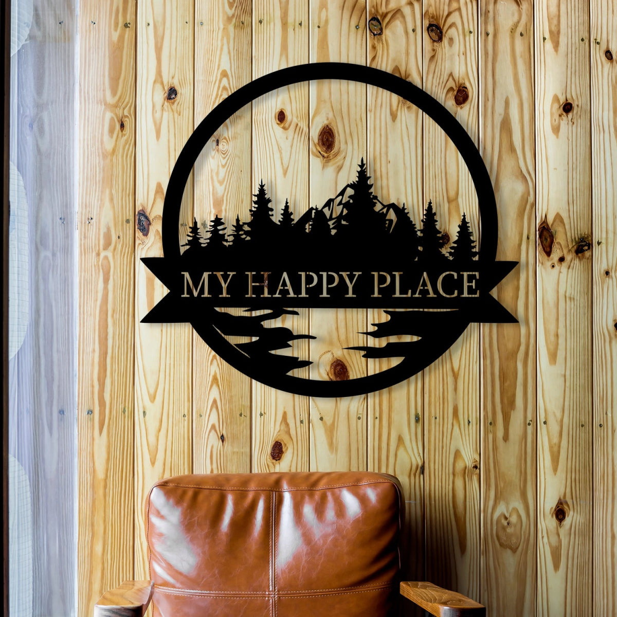 Happy Place Metal Garden Sign Decor - Image 6
