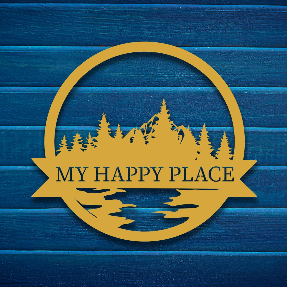 Happy Place Metal Garden Sign Decor - Image 7