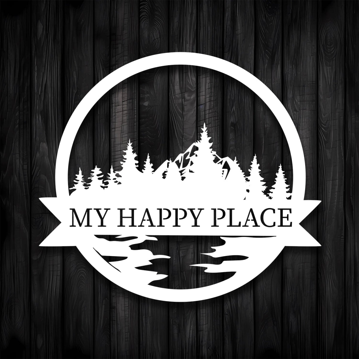Happy Place Metal Garden Sign Decor - Image 9