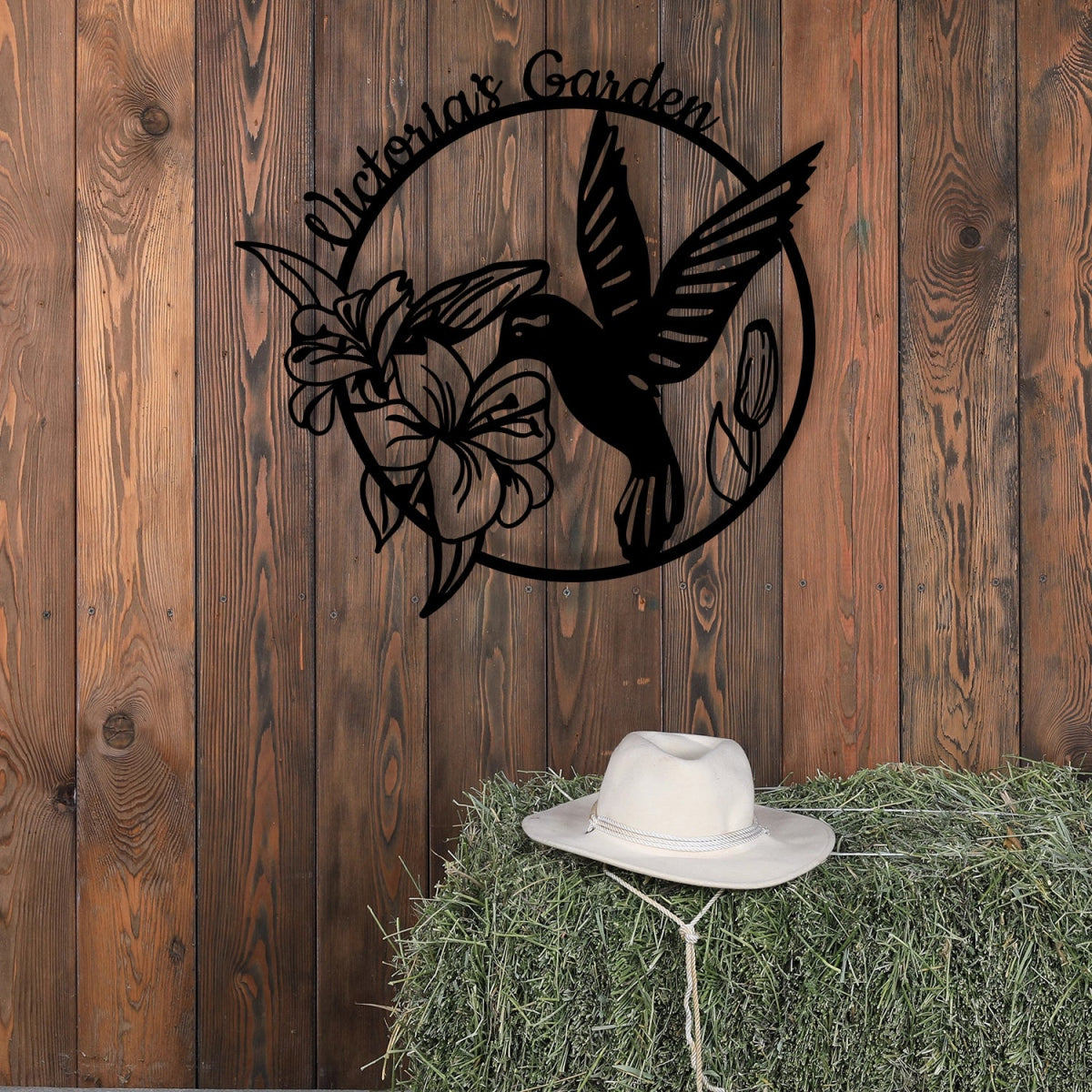 Hummingbird Metal Garden Sign Decor - Image 5