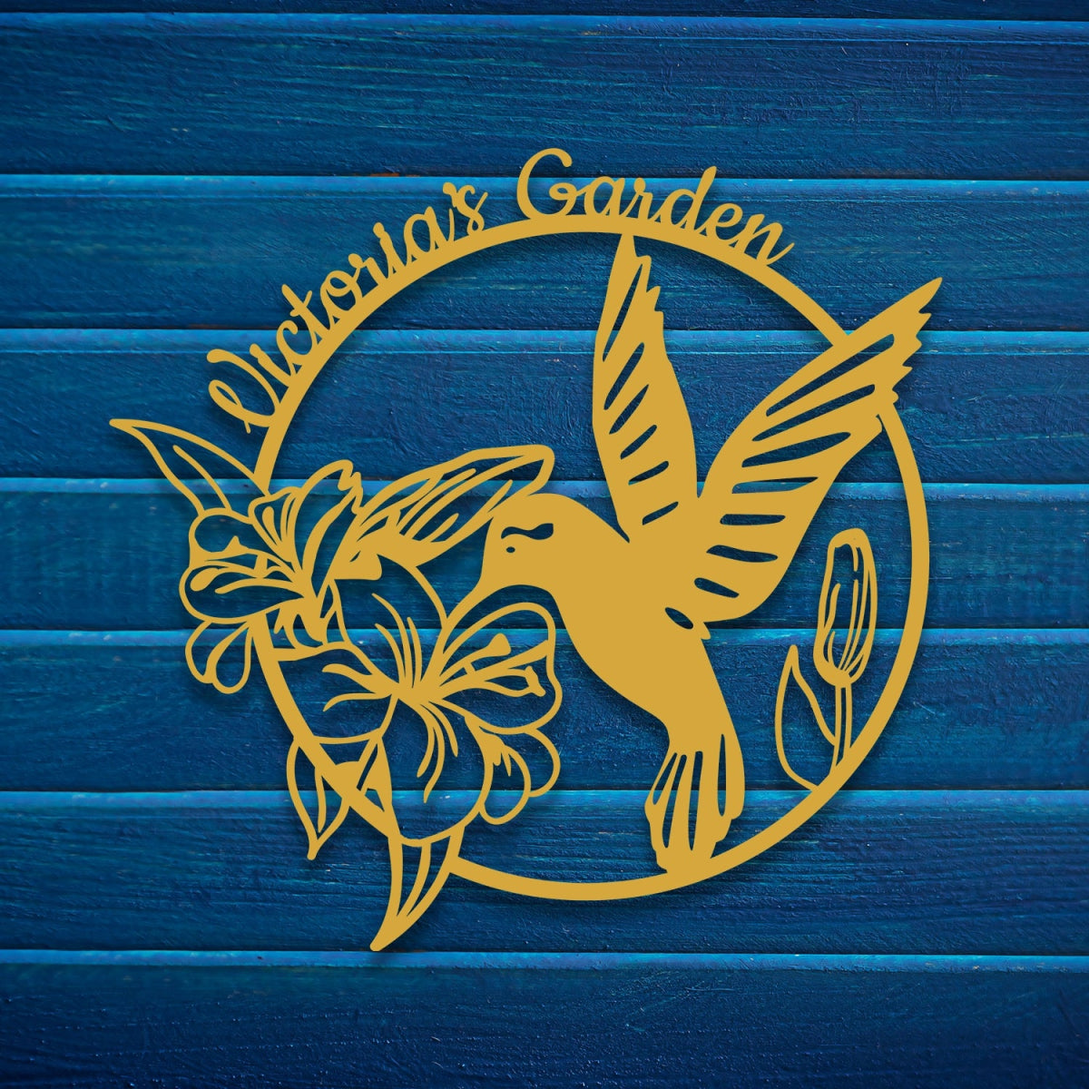 Hummingbird Metal Garden Sign Decor - Image 7