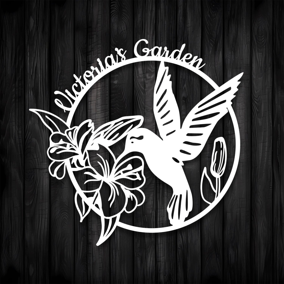 Hummingbird Metal Garden Sign Decor - Image 9