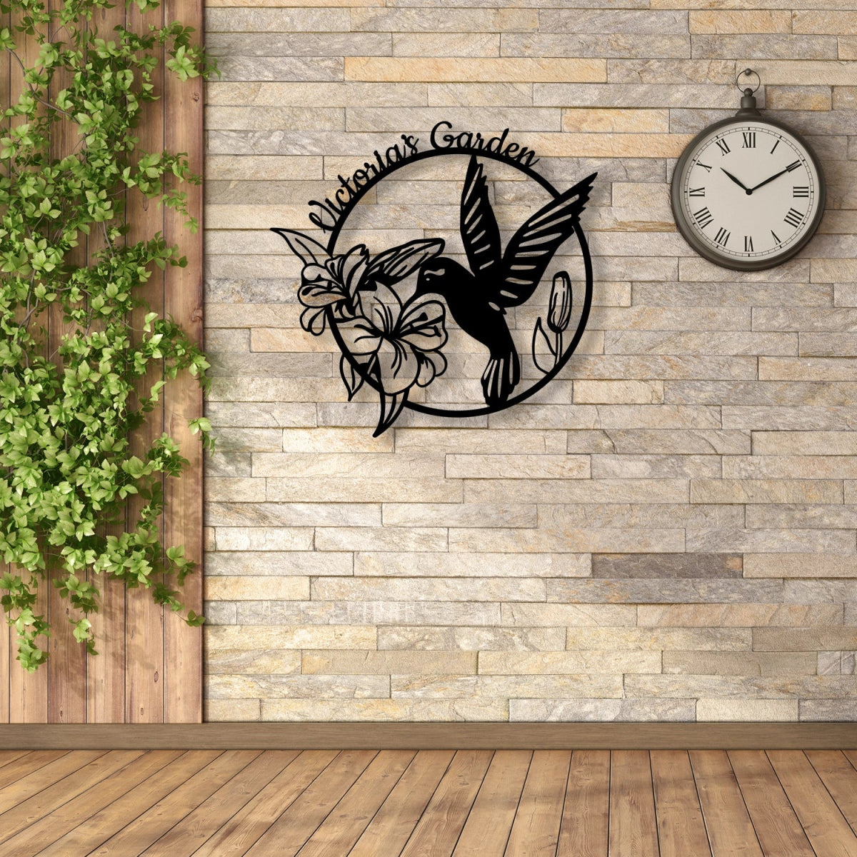 Hummingbird Metal Garden Sign Decor - Image 2