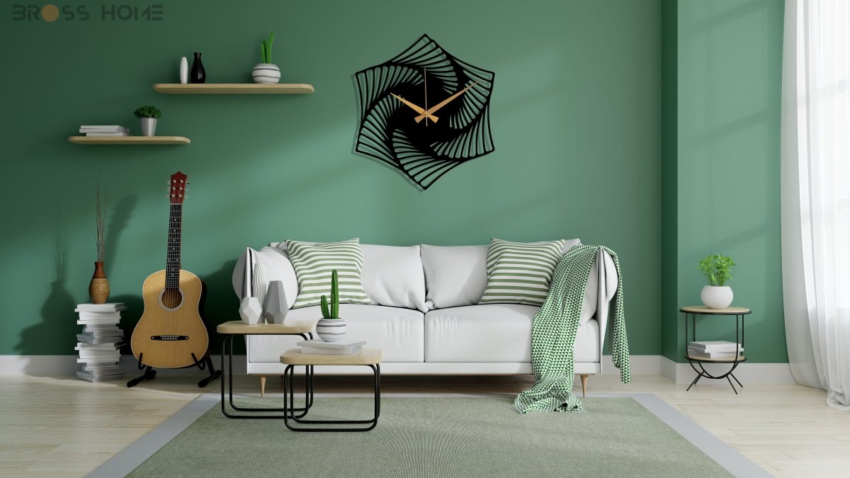 Large Black Metal Wall Clock - Image 6