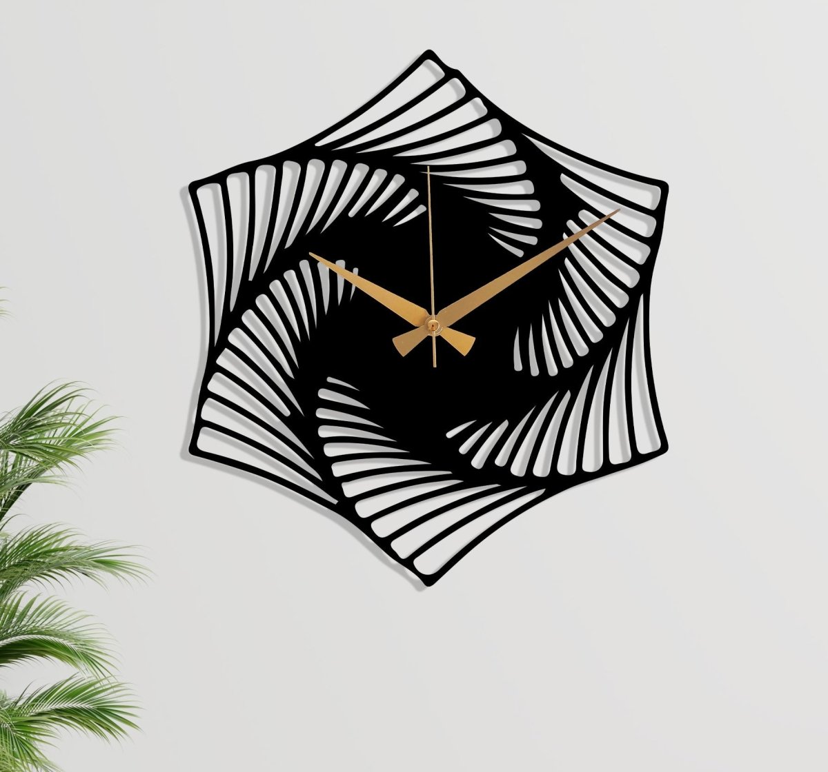 Large Black Metal Wall Clock - Image 2