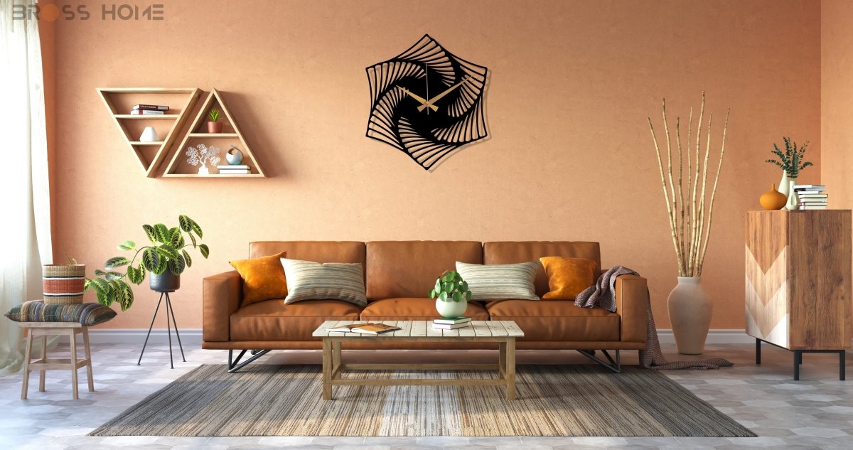 Large Black Metal Wall Clock - Image 4