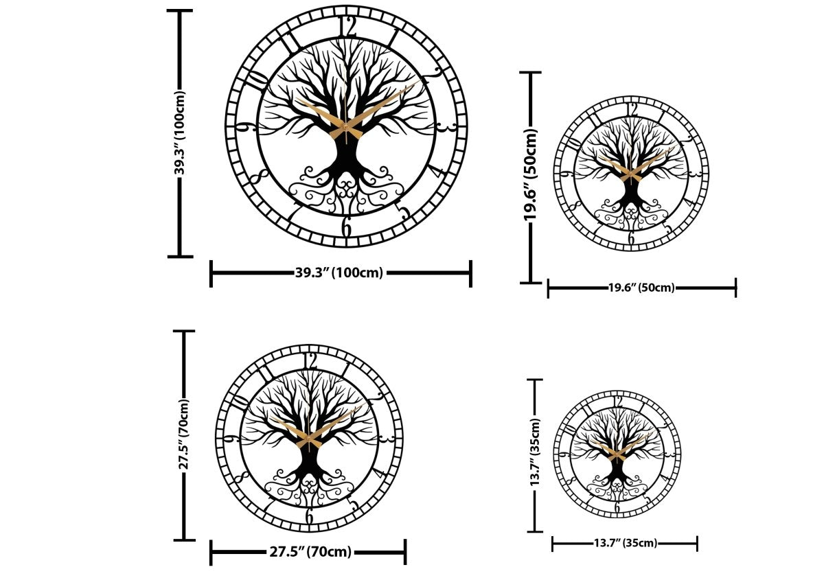 Large Tree of Life Wall Clock - Image 9