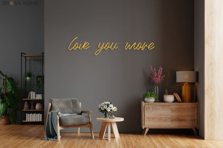Love You More Sign Above Bed - Image 4