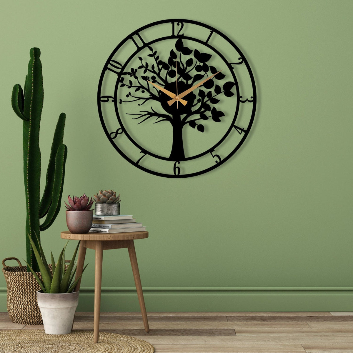 METAL WALL CLOCK WITH TREE DETAIL - Image 2