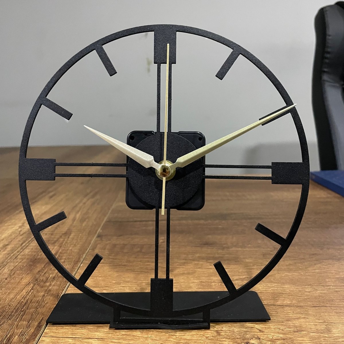 Minimal Large Black Tabletop Clock - Image 5