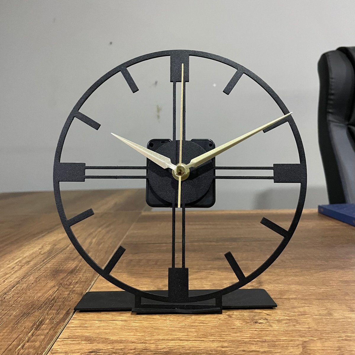 Minimal Large Black Tabletop Clock - Image 4
