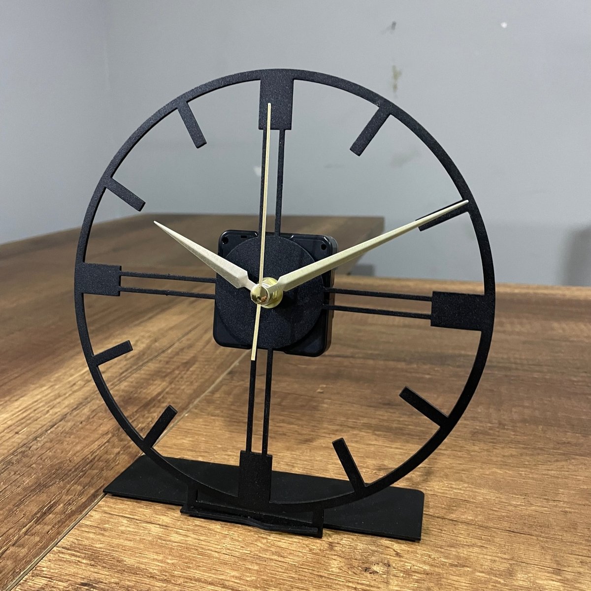 Minimal Large Black Tabletop Clock - Image 2