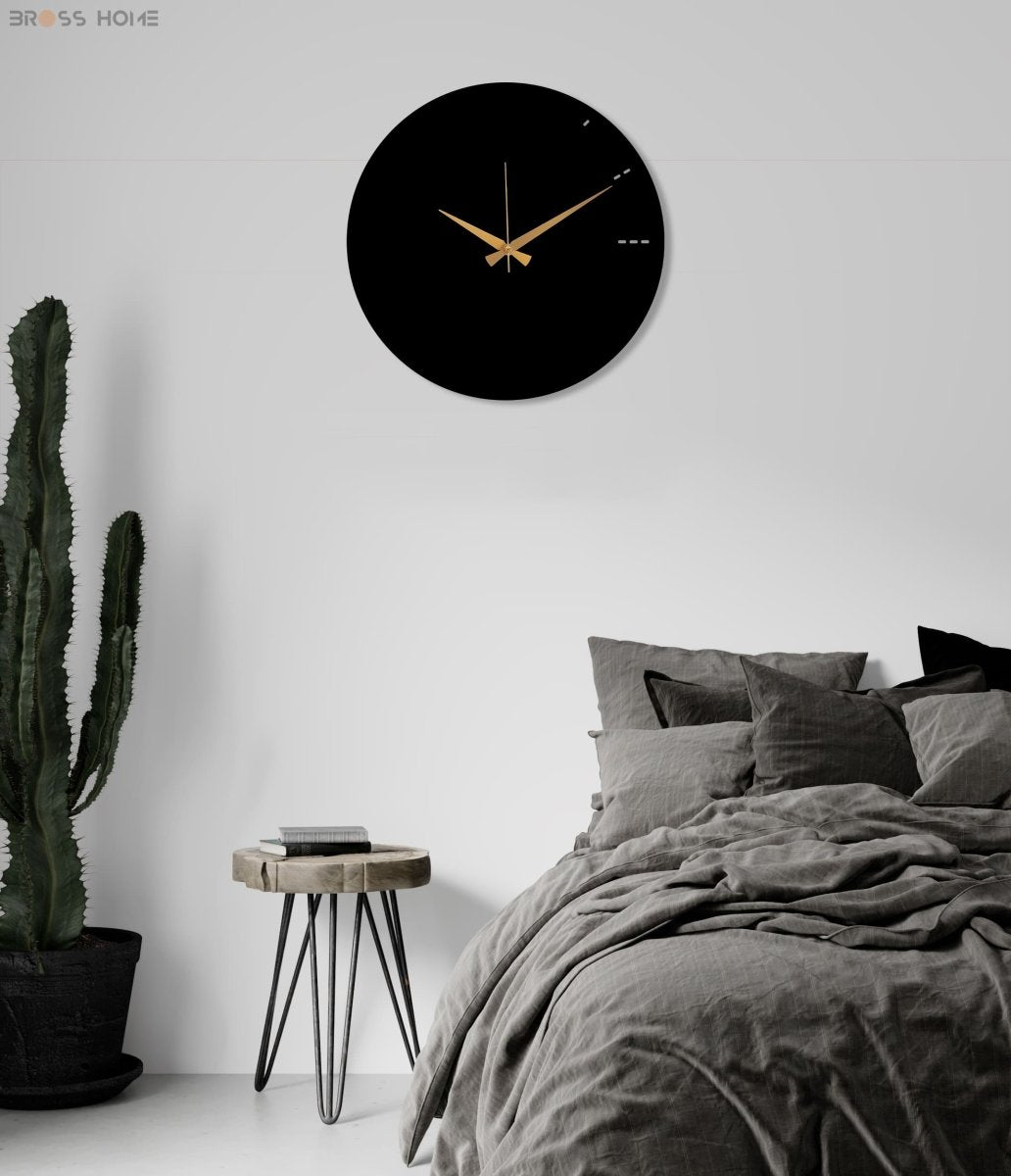 Modern Living Room Black Wall Clock - Image 6