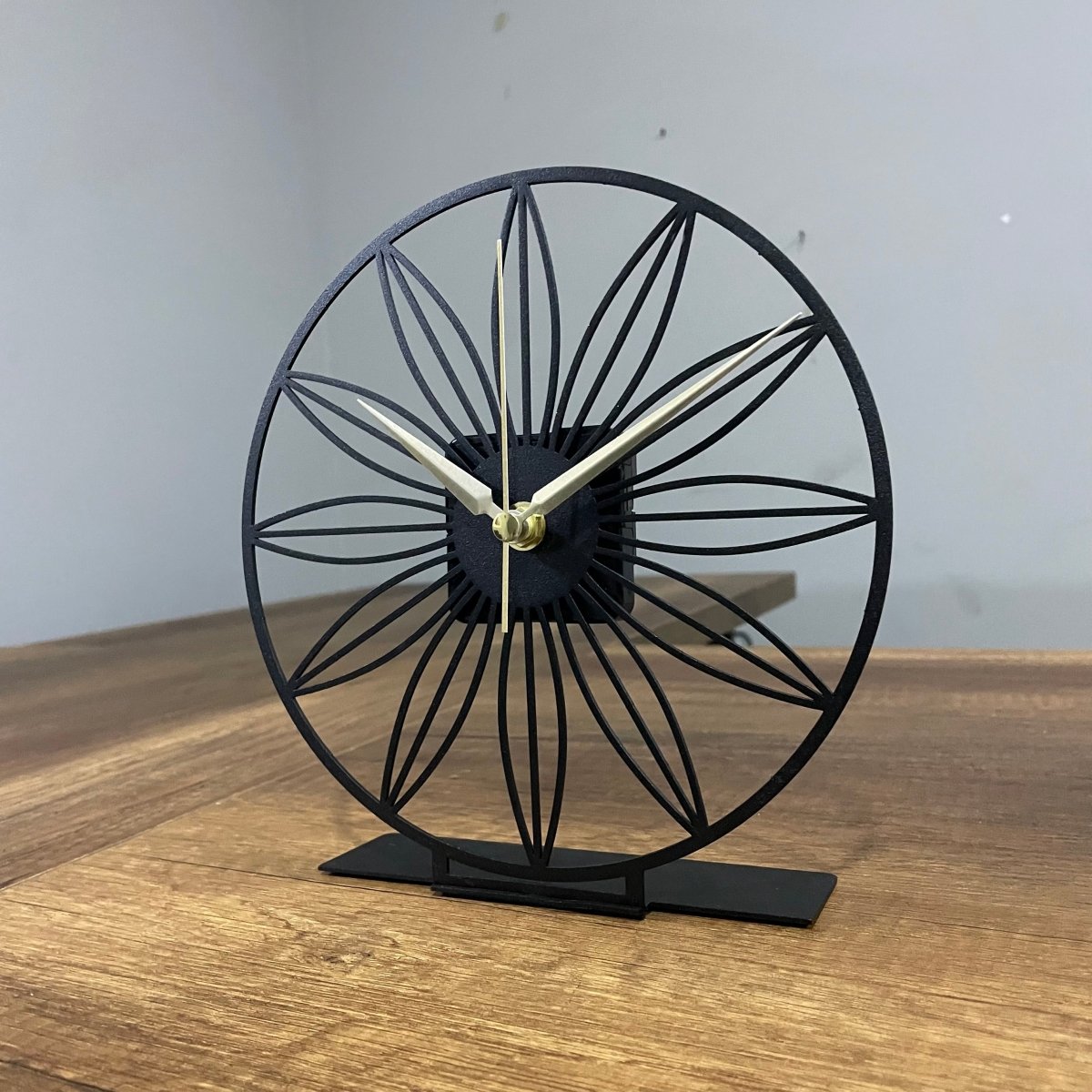 Modern Tabletop Clock - Geometric Pattern Decorative Desk Clock - Image 2