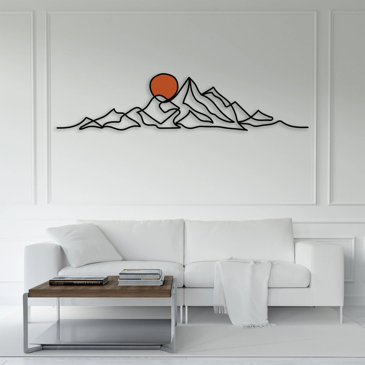 Mountain &Gold Sun Metal Wall Art - Image 9