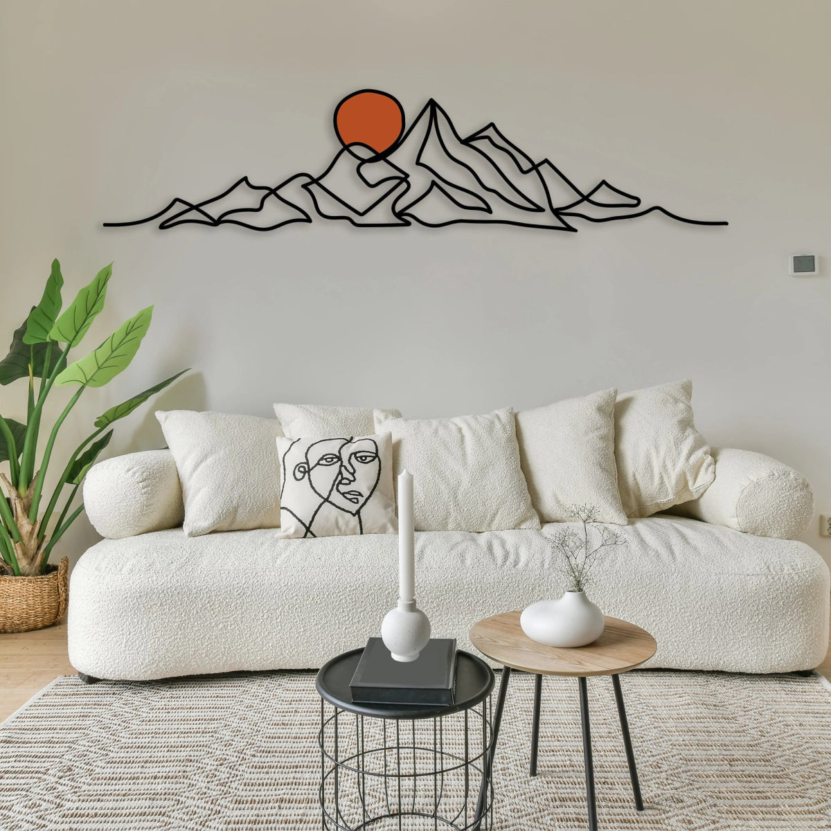 Mountain &Gold Sun Metal Wall Art - Image 7