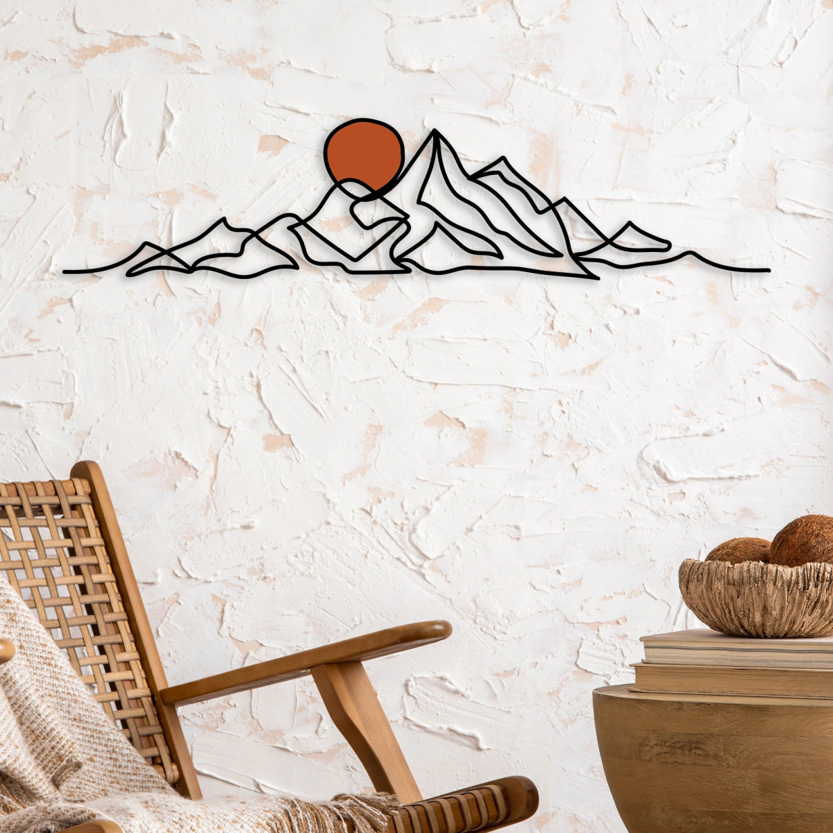 Mountain &Gold Sun Metal Wall Art - Image 5