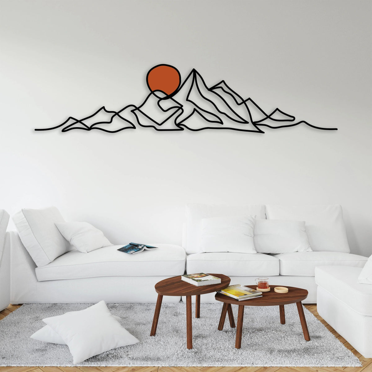 Mountain &Gold Sun Metal Wall Art - Image 8
