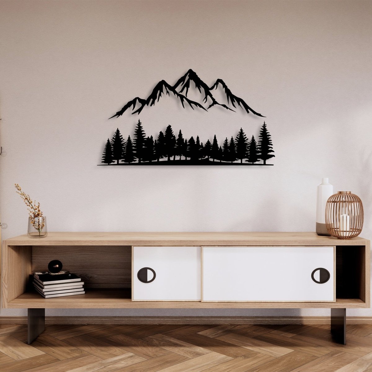 Mountain Forest Metal Wall Decor - Image 3