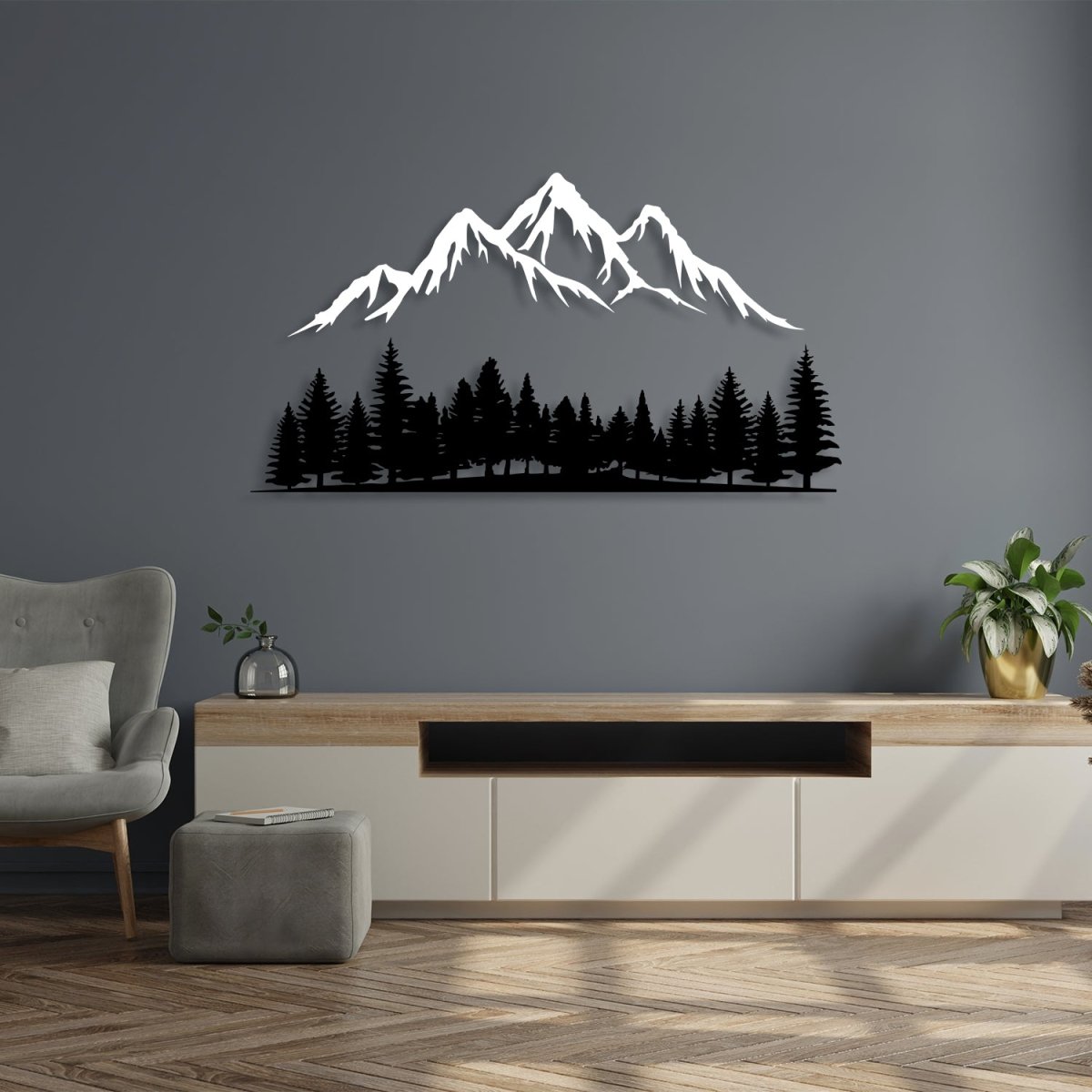 Mountain Forest Metal Wall Decor - Image 7