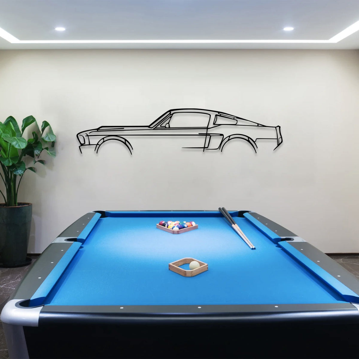 Mustang Car Silhouette Metal Wall Art - Image 6