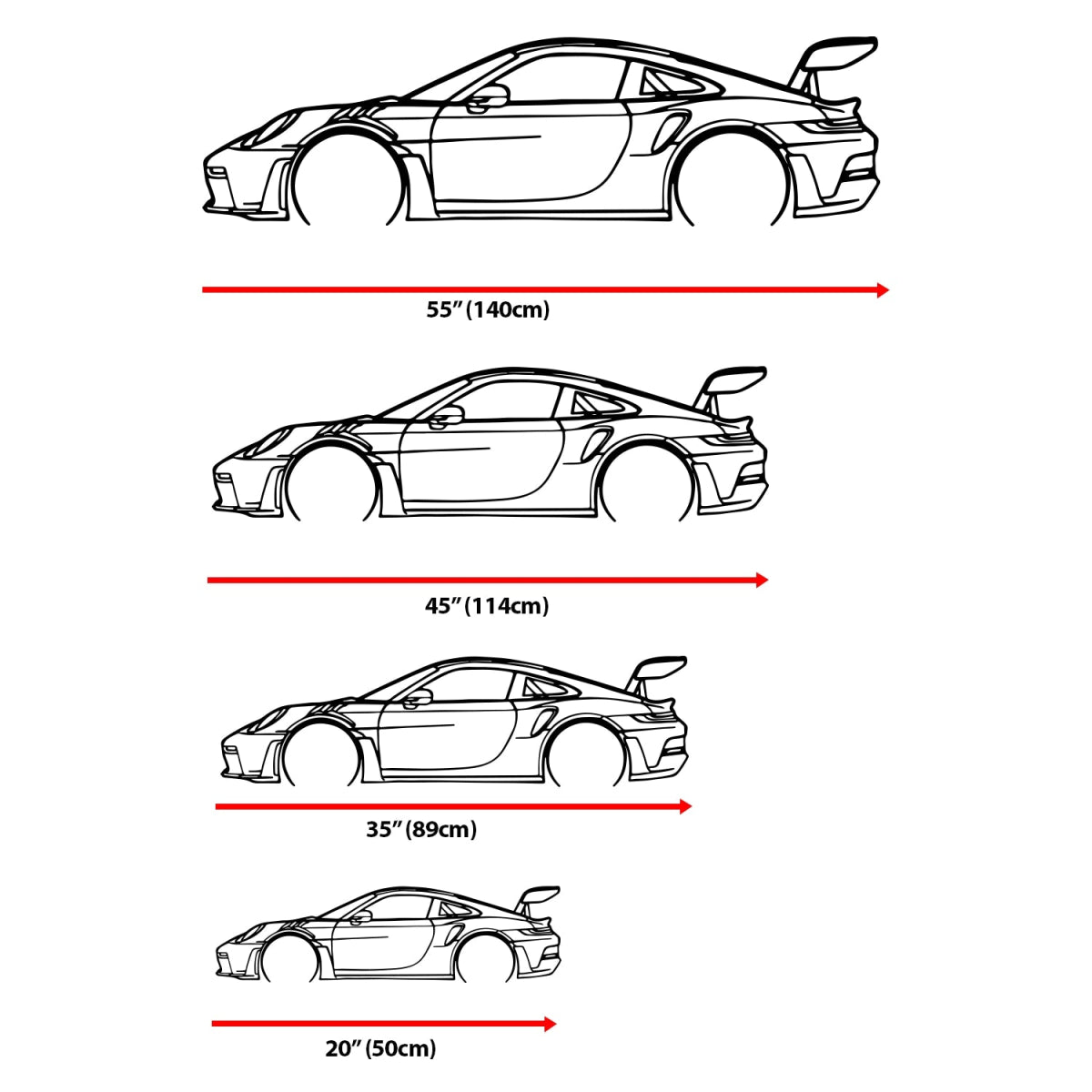 Mustang Car Silhouette Metal Wall Art - Image 7