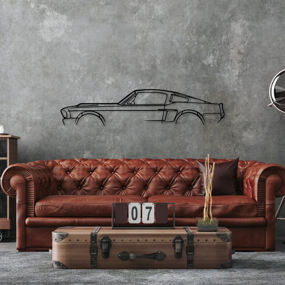 Mustang Car Silhouette Metal Wall Art - Image 4